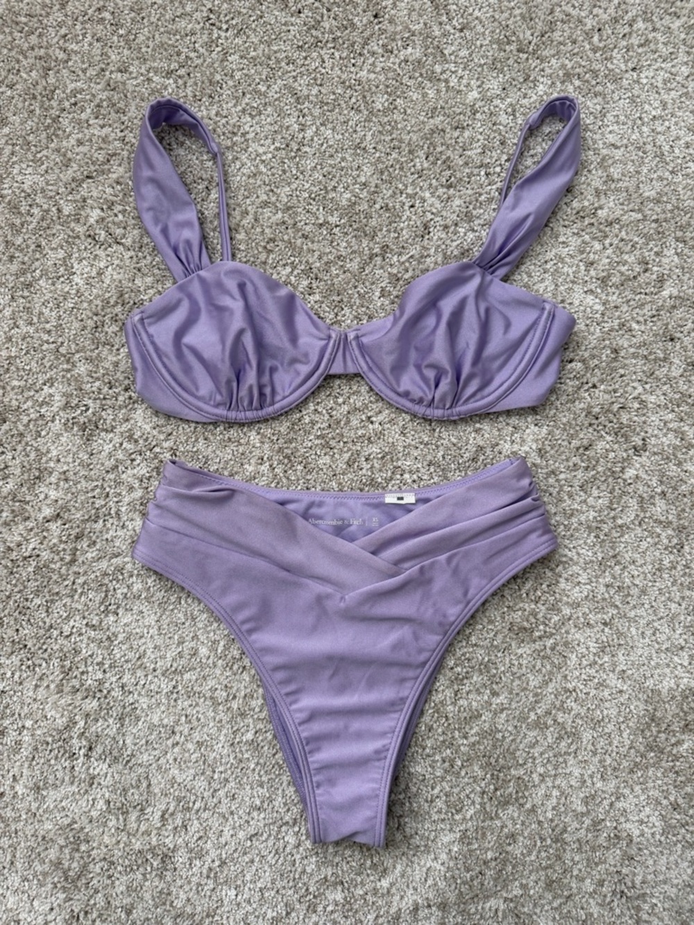 Abercrombie Lavender Shimmer Two-Piece Bikini Set